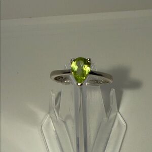Silver Ring with Green Peridot
